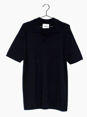 Common Market Black Relaxed Fit Short Sleeve Polo